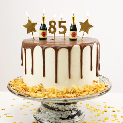 Candele 85 anni Champagne 17,5 cm