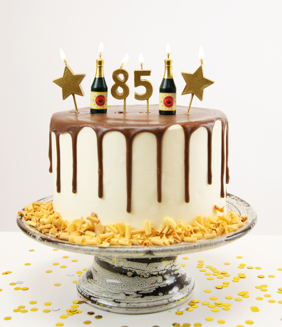 Candele 85 anni Champagne 17,5 cm