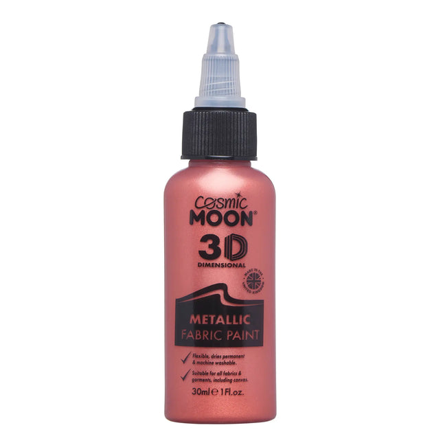 Cosmic Moon Metallic Fabric Paint Rosso 30ml