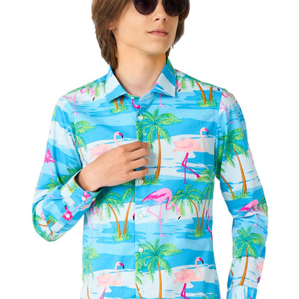 Camicia Hawaii Flamingo Teen Ragazzo Teen <tc>OppoSuits</tc>