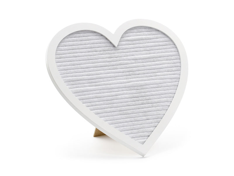 Cuore in cartoncino bianco da 31 cm