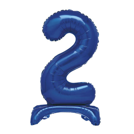 Palloncino Numero Blu 2 Anni Con Standard 76cm