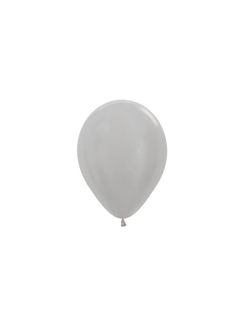 Palloncini Perla Argento 12cm 50pz