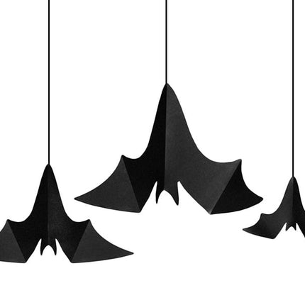 Set di pipistrelli per decorazioni appese di Halloween 31-47 cm 3 pezzi