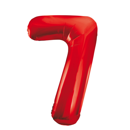 Palloncino Foil Figura 7 Rosso XL 86cm vuoto