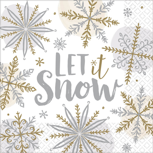 Tovaglioli Let it Snow 33cm 16pz