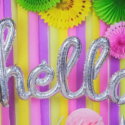 Palloncino in foil Hello Holographic 72 cm