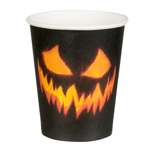 Bicchieri Halloween Zucca di carta 210ml 10pz