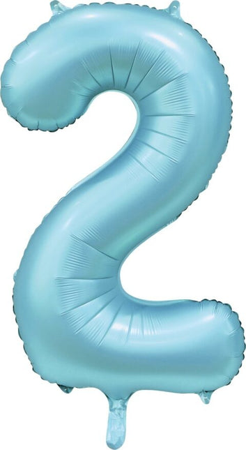 Palloncino figura azzurro 2 anni lucido 86 cm