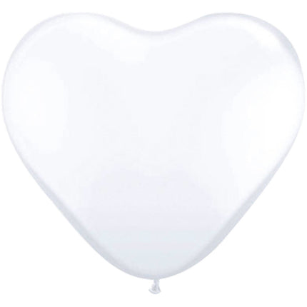 Palloncini a cuore bianchi 30cm 8pz