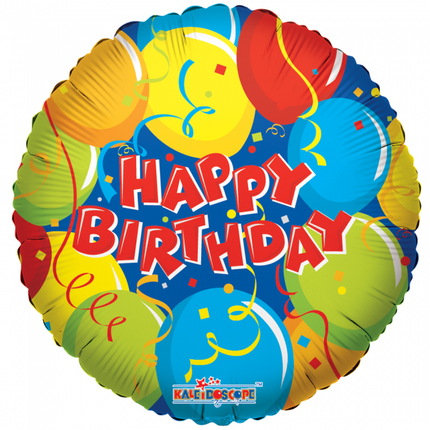 Palloncino ad elio Happy Birthday Decorazione 45cm vuoto