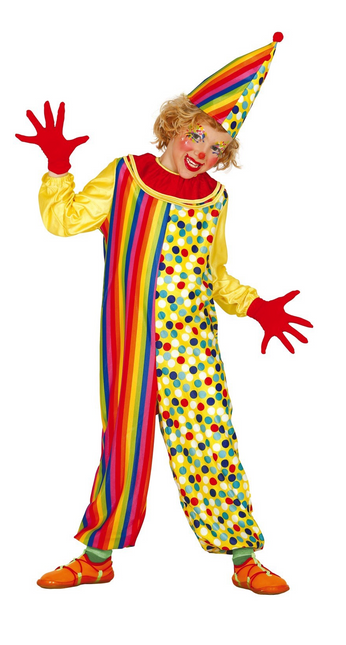 Costume da clown bambino colorato