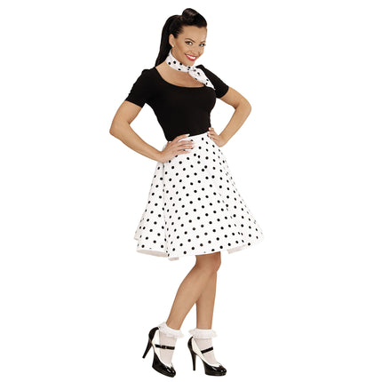 Set di costumi Rock N Roll 50S Bianco 2 pezzi