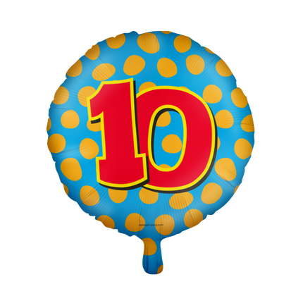 Palloncino ad elio 10 anni colorato vuoto 46 cm