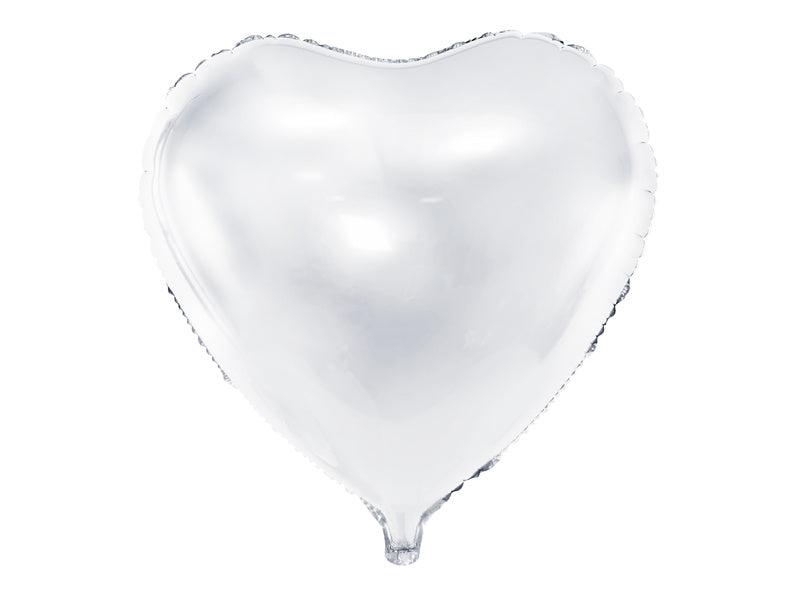 Palloncino ad elio Cuore Bianco Vuoto 45cm