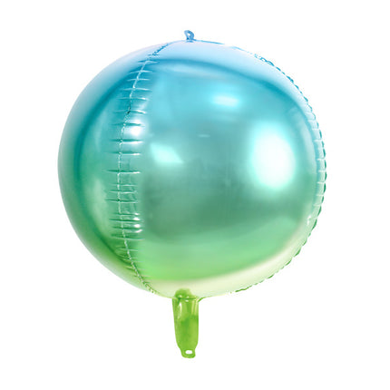 Palloncino a elio rotondo blu verde vuoto 35 cm