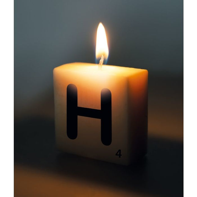 Candela a forma di lettera H 4cm