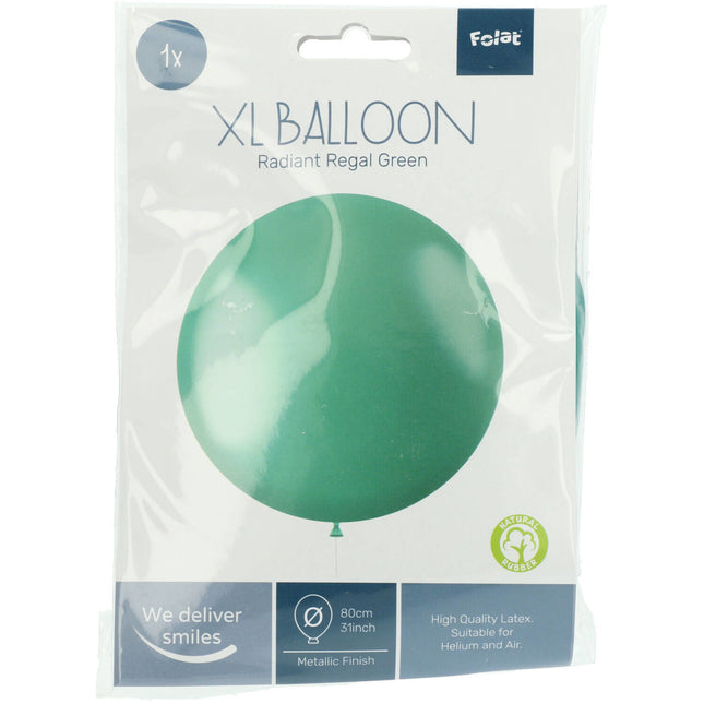 Palloncino verde metallizzato verde regale 80 cm