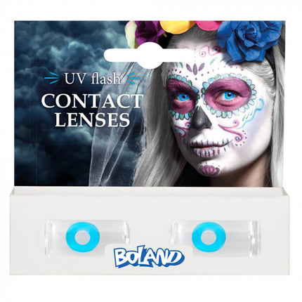 Lenti del mese di Halloween Uv Flash Blu