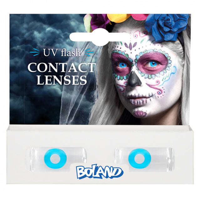 Lenti del mese di Halloween Uv Flash Blu