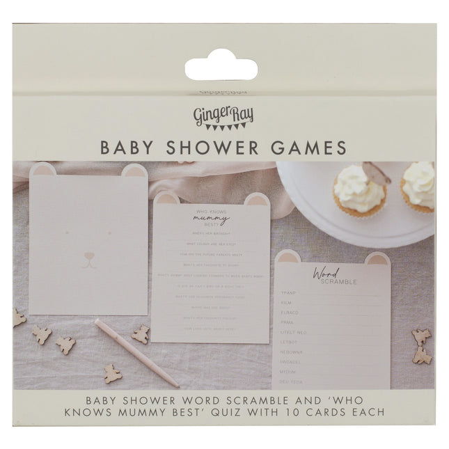 Gioco di carte Baby Shower Teddy 20 pezzi