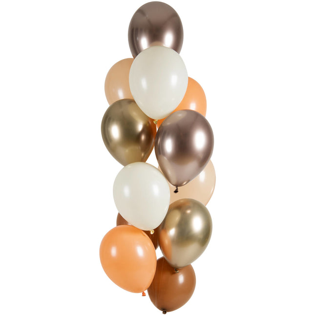 Set di palloncini oro bianco nudo 33cm 12pz