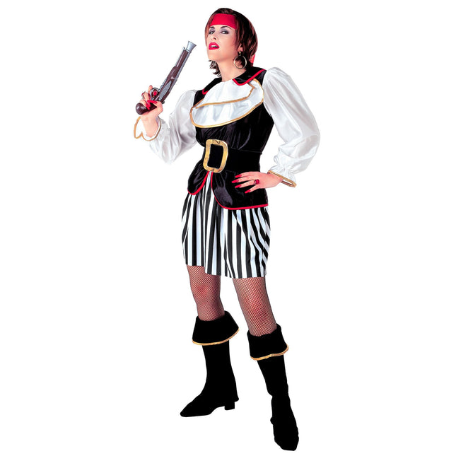 Costume da pirata nero bianco donna