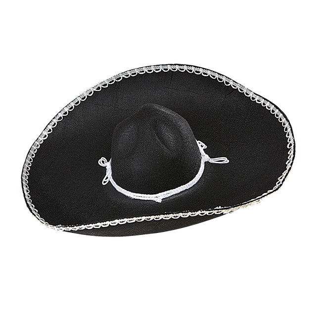 Sombrero bianco e nero 55 cm