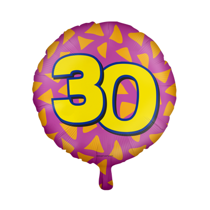 Palloncino a elio 30 anni colorato vuoto 46 cm