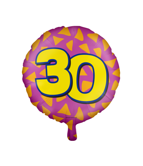 Palloncino a elio 30 anni colorato vuoto 46 cm