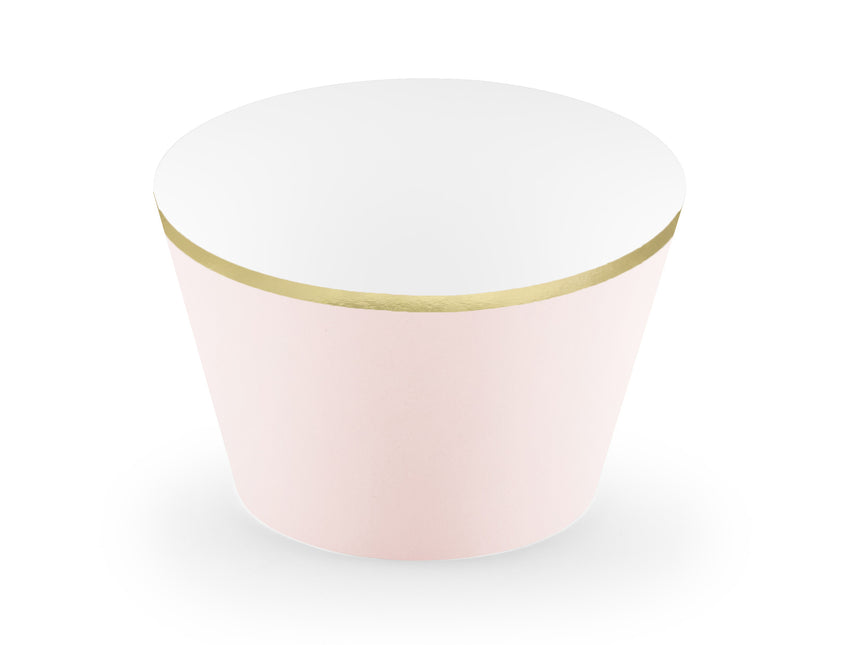 Stampi per cupcake rosa chiaro pastello 7,6 cm 6 pezzi