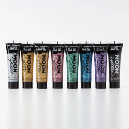 Moon Glitter Gel olografico per capelli nero 20ml