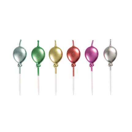 Palloncini a candela metallizzati 6,4 cm 6 pezzi