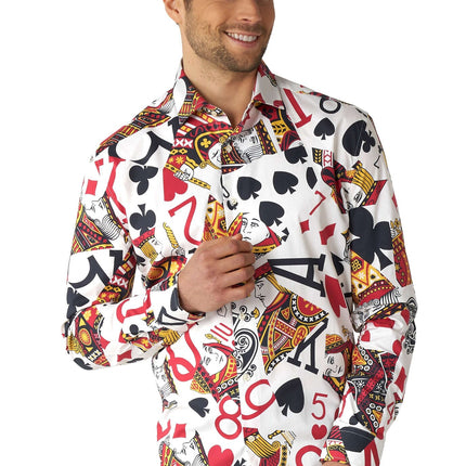 Camicia da uomo con carte da gioco del casinò OppoSuits