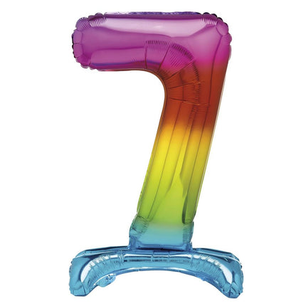 Pallone con figura arcobaleno 7 anni con standard 76 cm