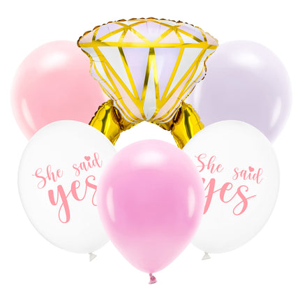 Set di palloncini She Said Yes 6 pezzi