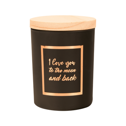 Candela profumata I Love You Black 8 cm