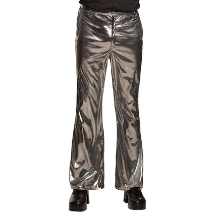 Pantaloni da discoteca argento M/L