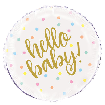 Palloncino ad elio Hello Baby 45 cm vuoto