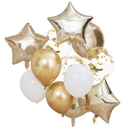 Set di palloncini dorati 30 cm 12 pezzi