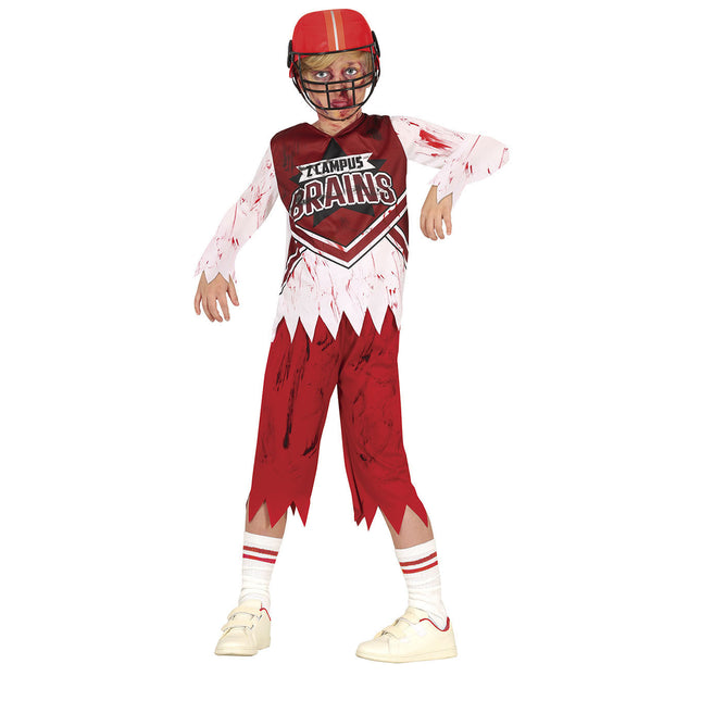 Costume di Halloween da sportivo zombie per bambino