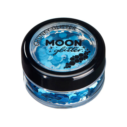 Moon Glitter Holographic Chunky Glitter Blu 3g