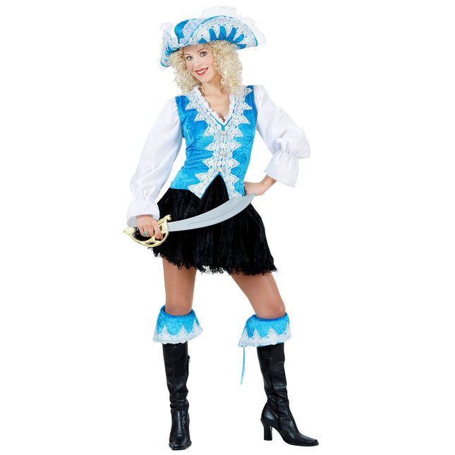 Costume da pirata donna blu