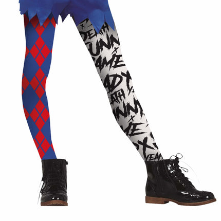 Gambale rosso blu di Halloween Harley Quin Bambino