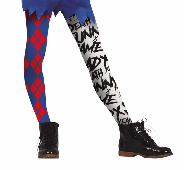 Gambale rosso blu di Halloween Harley Quin Bambino