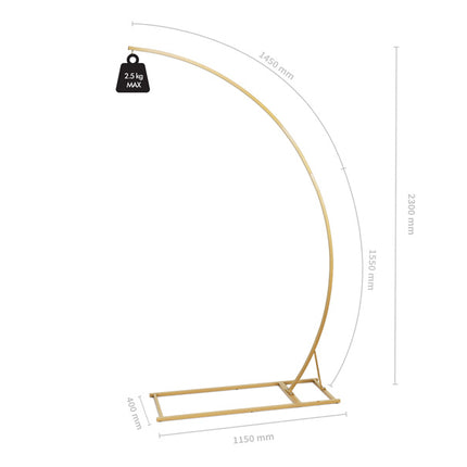 Supporto per lampadario in metallo, oro, 135x230 cm