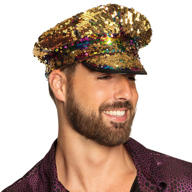 Cappello reversibile Rainbow Gold