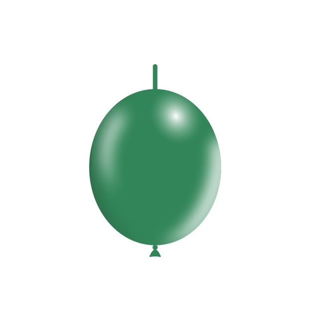 Palloncini Button verde scuro 30cm 50pz