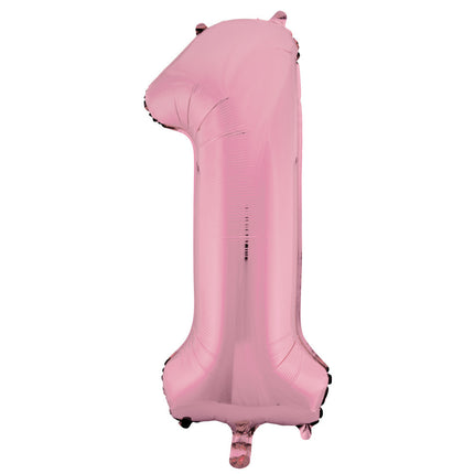 Palloncino Foil Figura 1 Rosa Chiaro XL 86cm vuoto