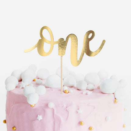 Cake topper 1 Anno Oro 19cm